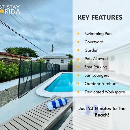 Tropical Villa Pool Courtyard & Garden View Fort Lauderdale Luaran gambar