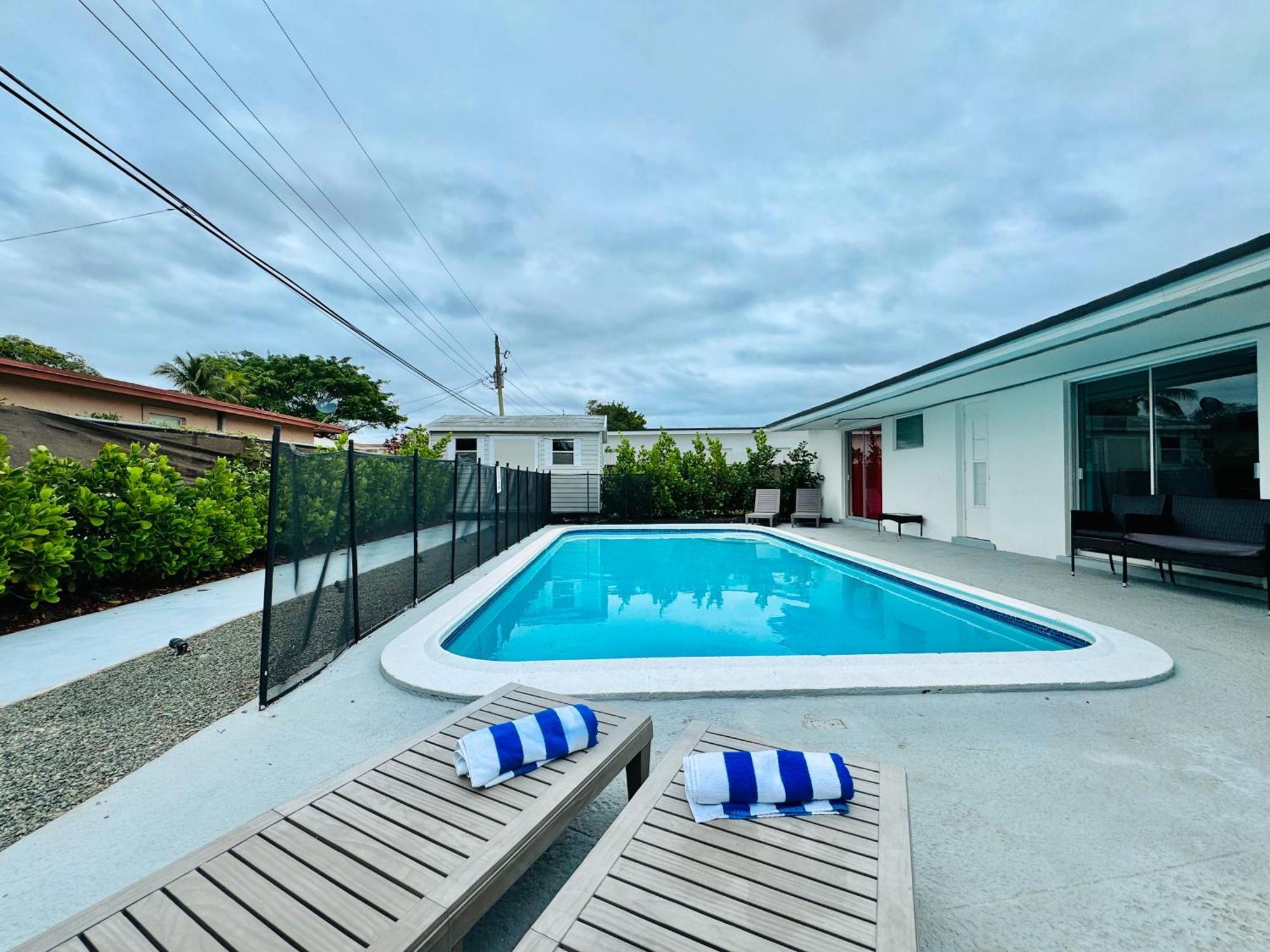 Tropical Villa Pool Courtyard & Garden View Fort Lauderdale Luaran gambar