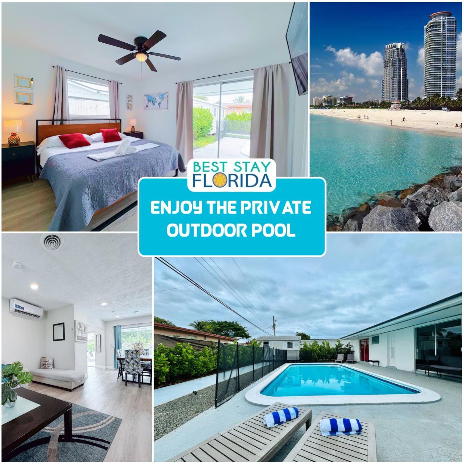 Tropical Villa Pool Courtyard & Garden View Fort Lauderdale Luaran gambar